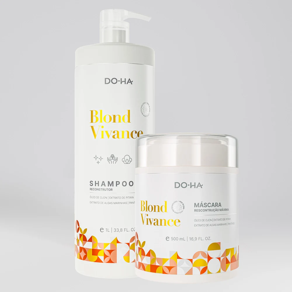 Kit profissional Blond Vivance DO•HA com shampoo e máscara