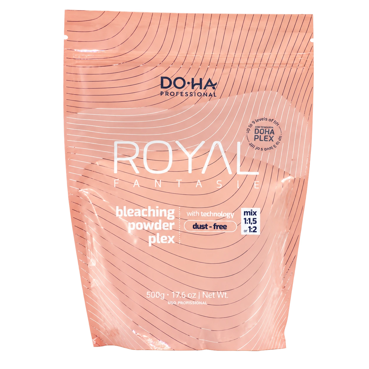 Embalagem do pó descolorante Royal Fantasie DOHAPlex DO•HA Professional, 500 g