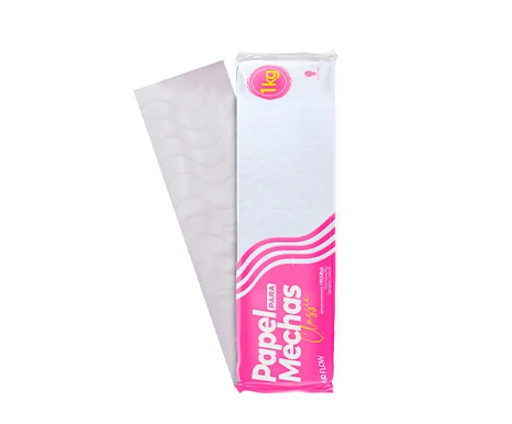 Papel para Mechas Classic e sua embalagem branca e rosa