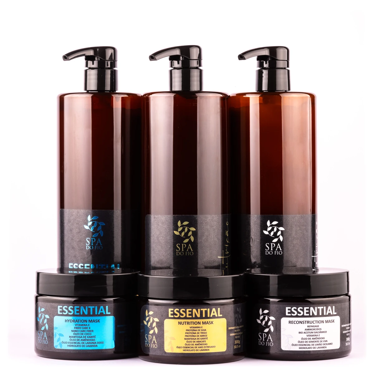 Máscaras Spa do Fio Essential Mask: Hydration, Nutrition e Reconstruction em duas apresentações