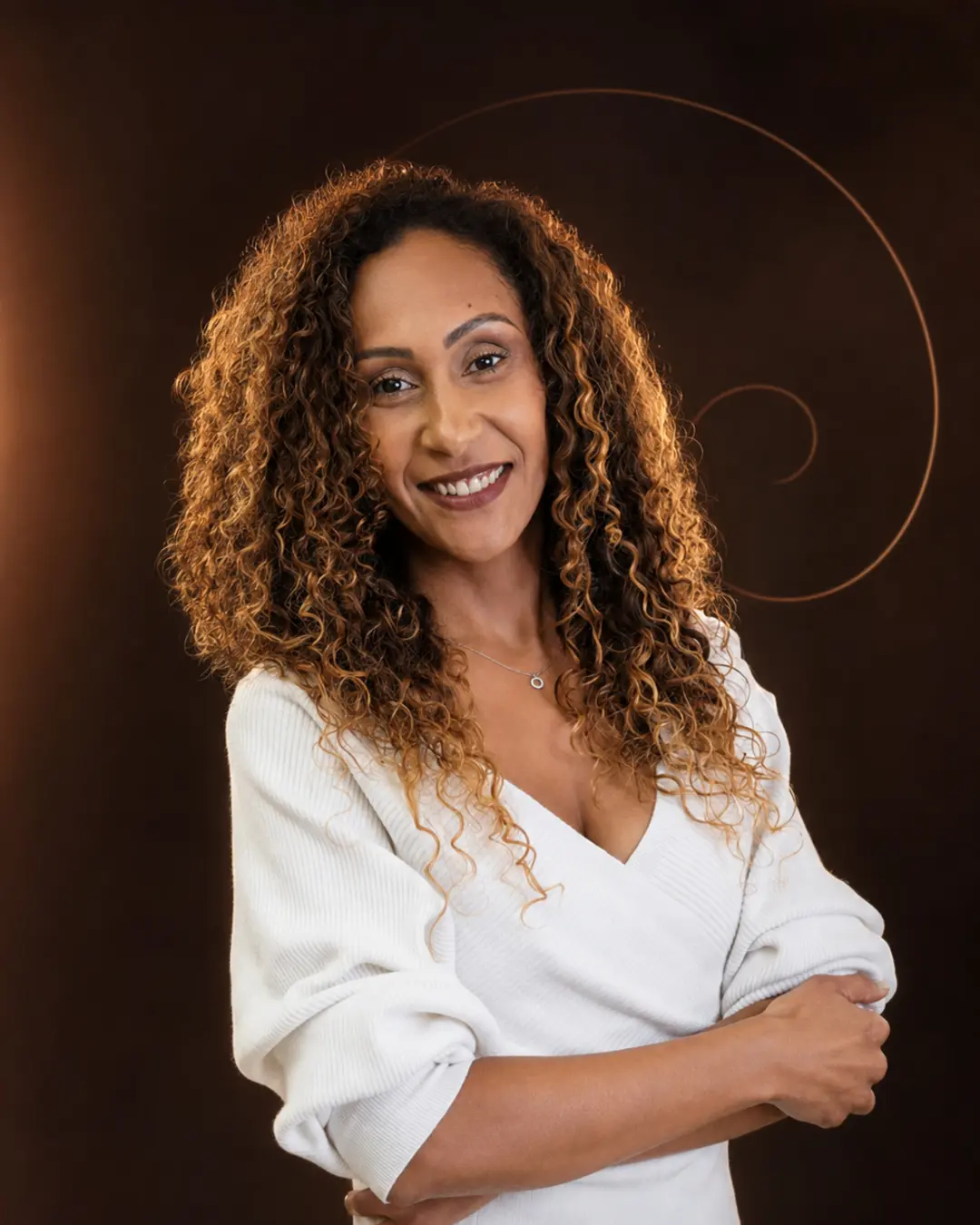 Retrato da educadora técnica Roberta Santos.